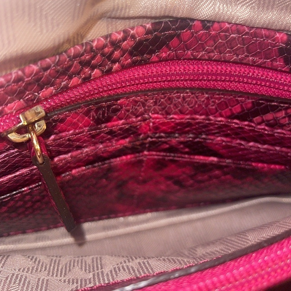 Michael Kors Pink Python Embossed Leather Sloan S… - image 9